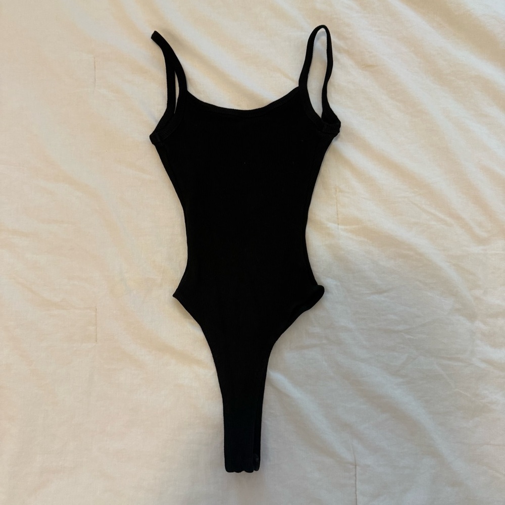 Ribbed Low Back Bodysuit